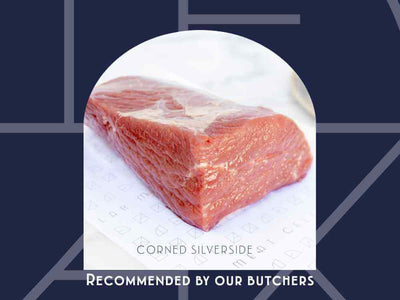 Corned silverside from Meat Cellar — classic Aussie cut, salt-cured and perfect with mustard sauce or white sauce.