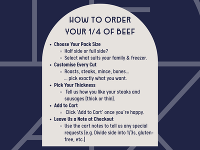 How to order your quarter of beef from Meat Cellar 
