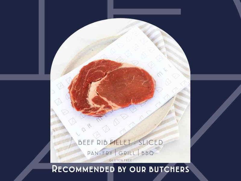 Marbled beef rib fillet from Meat Cellar — juicy, tender and full of flavour, perfect for pan-fry or BBQ.