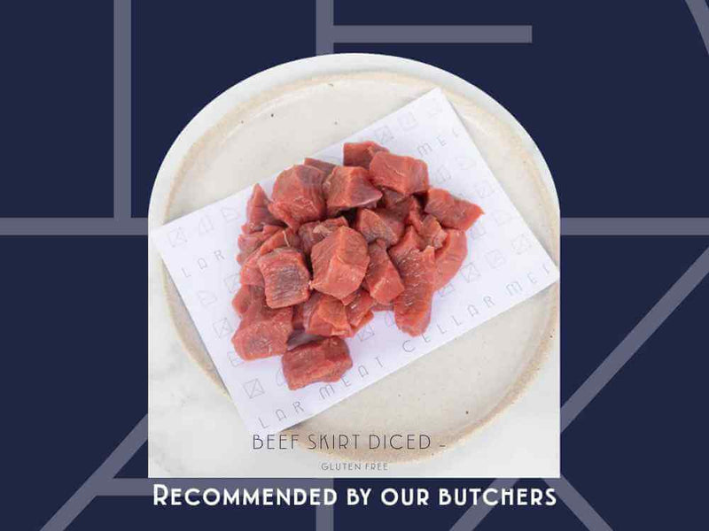 Beef skirt steak from Meat Cellar — a flavour-packed cut perfect for marinades, fajitas or stir-fries.