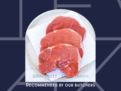 Diced gravy beef from Meat Cellar — full of flavour, perfect for hearty stews, pies or winter warmers.