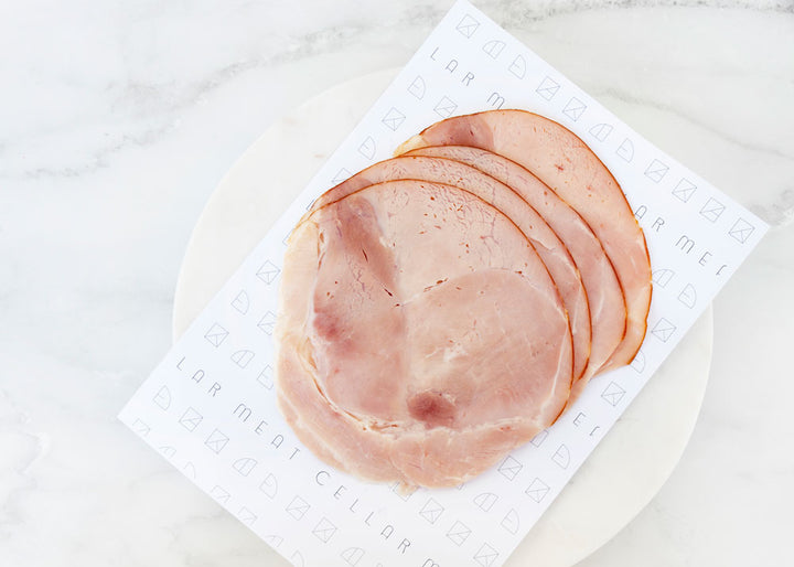 Leg ham sliced in our deli, made in our Westridge shop