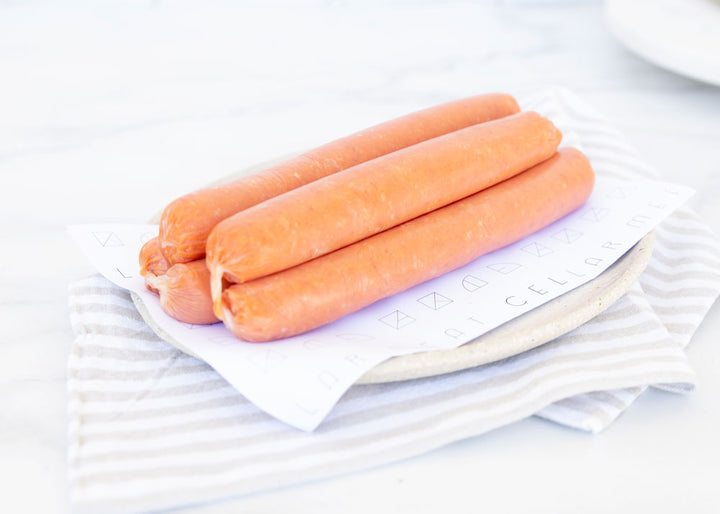 Thin beef sausages